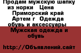 Продам мужскую шапку из норки › Цена ­ 500 - Приморский край, Артем г. Одежда, обувь и аксессуары » Мужская одежда и обувь   